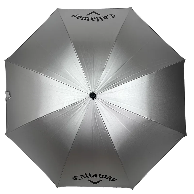 123cm Titanium silver large golf umbrella sun protection UV protection weather protection windproof enlarged ultra light strong