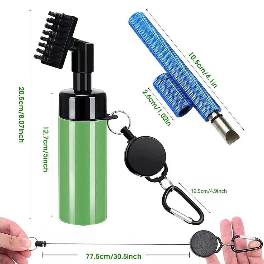 Golf Club Bottle Brush Spray Water Bottle Golf Club Cleaner Brush Convenient And Adjustable Golf Club Cleaning Brush For Club