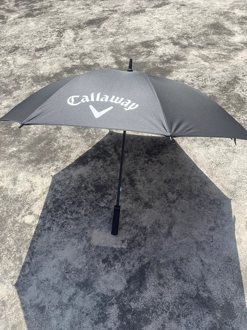 123cm Titanium silver large golf umbrella sun protection UV protection weather protection windproof enlarged ultra light strong