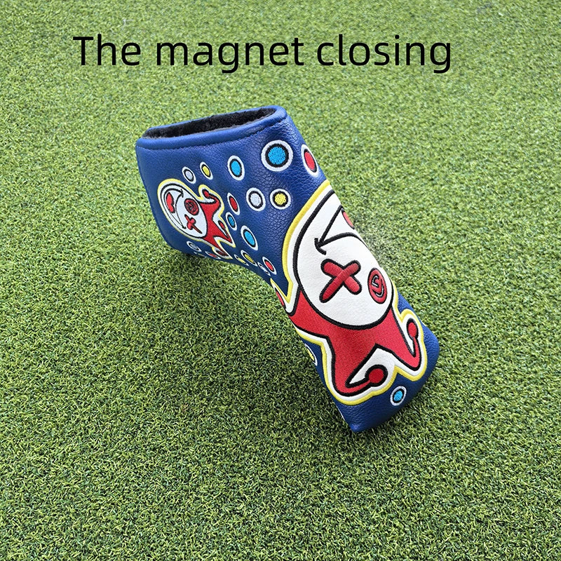 Cartoon Clowns golf club head cover putter sleeve magnetic closed stable supply, fast shipping