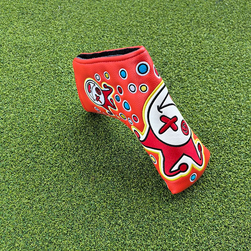 Cartoon Clowns golf club head cover putter sleeve magnetic closed stable supply, fast shipping